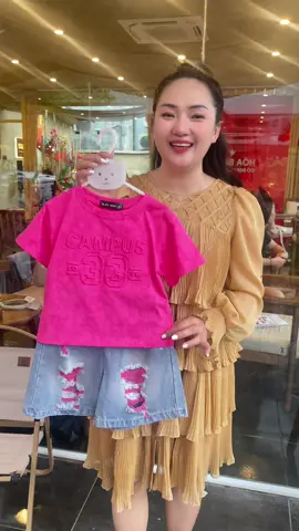 Sét xinh cá tính cho bé ạ 😍#thoitrangtreem #huyenbabykisd #tiktokxuhuong #bobegai #botreem 