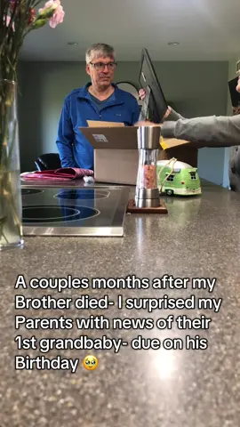 Found in my archives from 2020. My brother passed away and a couple months later I found out I was pregnant with my first baby- and their due date was his birthday 🥹❤️ video of me telling my parents. #siblingloss #pregnancy #surprise 