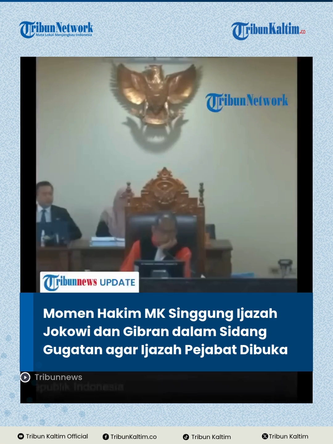 Hakim Arsul Sani (MK) singgung kasus ijazah Jokowi dan Gibran dalam sidang uji materi UU KIP! Arsul beri nasihat pada pemohon yang ingin ijazah pejabat dan mantan pejabat bisa diakses publik. Isu ijazah kembali ke MK!  #IjazahJokowi #IjazahGibran #ArsulSani #MK #TribunKaltim