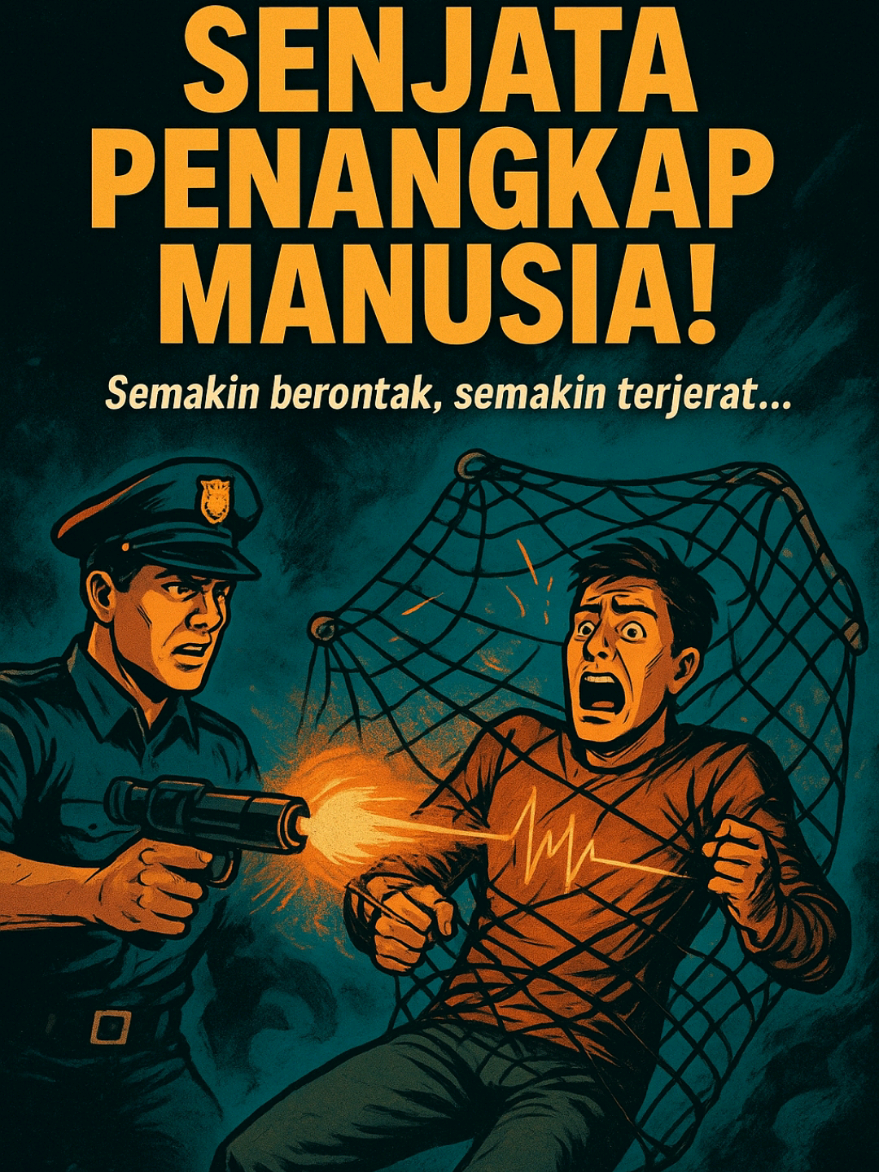 PENJELASANNYA 👉 Empat pemberat kecil ditembakkan dari senjata, masing-masing terikat pada sudut sebuah jaring nilon yang dilipat. Saat pemberat-pemberat itu terbang ke depan, mereka membuka jaring di belakangnya sehingga meregang di udara. Jaring itu menimpa si pencuri dan pemberat terus bergerak, membungkus tubuhnya dengan rapat — semakin ia berjuang, semakin kusut ia terjerat, menjebak lengan dan kakinya di dalam. Namun alat ini tidak pernah populer karena jaraknya sangat terbatas, artinya kamu harus berada sangat dekat dengan penjahat berbahaya supaya alat ini bisa bekerja. .  #animasipremansoft #viralvideo #edukasi 