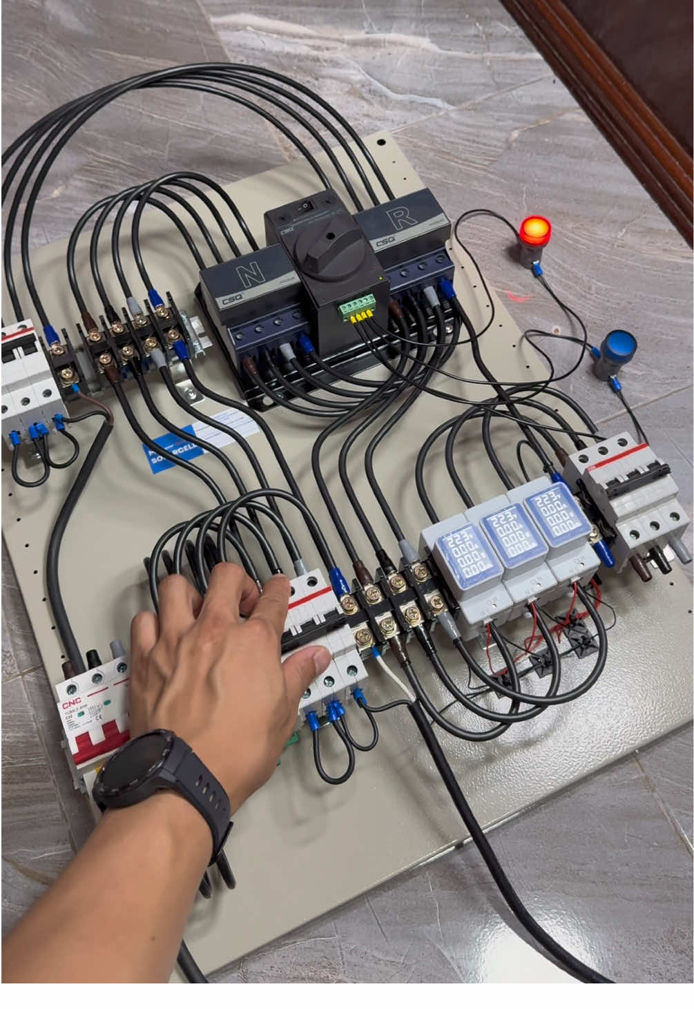 Automatic Transfer Switch (สลับแหล่งจ่ายไฟ 3 เฟสอัตโนมัติ) #ATS #CSQ #DIY #งานตู้ไฟ #คุณภาพดี