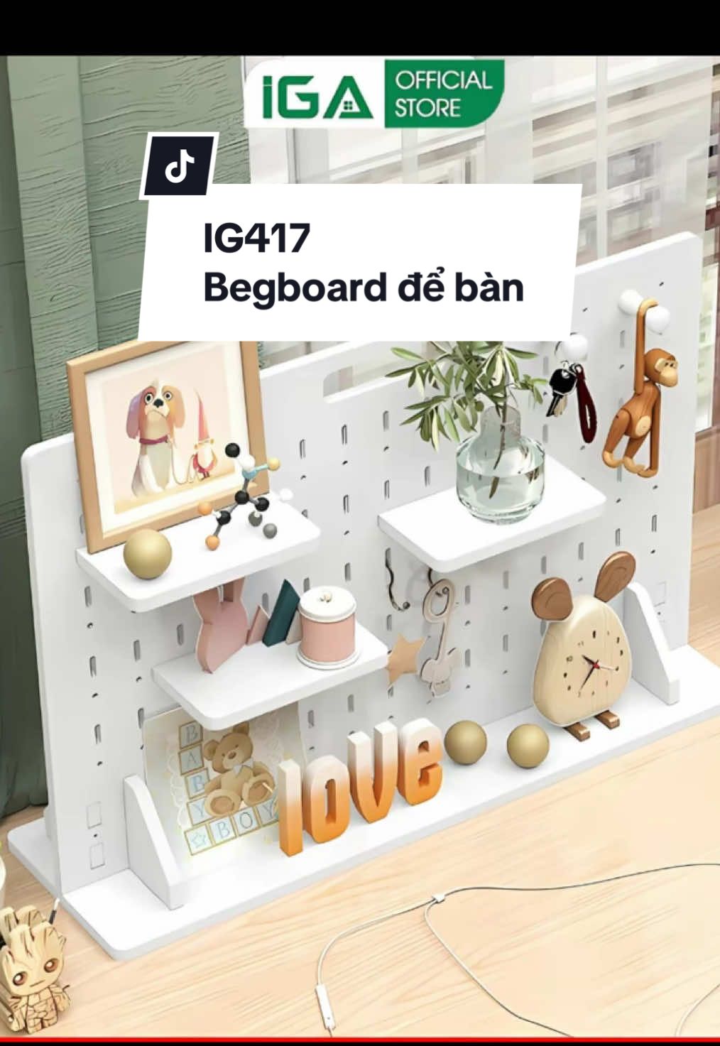 Quay nhanh đo kích thước trực tiếp mã kệ IG417 bán chạy nhà IGA. Với vật liệu PVC #fyp #begboard #banlamviec #iganoithat #iga 