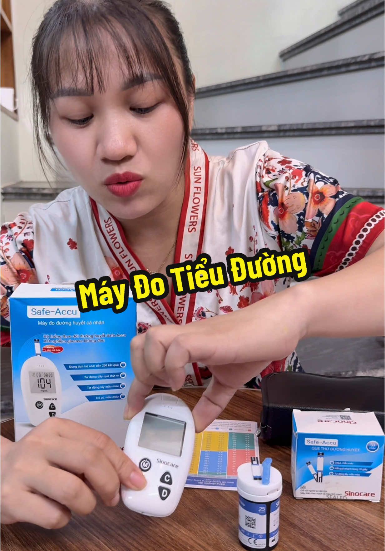 Đo tiểu đường tại nhà rất đơn giản, chính xác, máy Sinocare của Đức#maydotieuduong #maydoduonghuyet #maydotieuduongchinhxaccao #duongthapcam3 