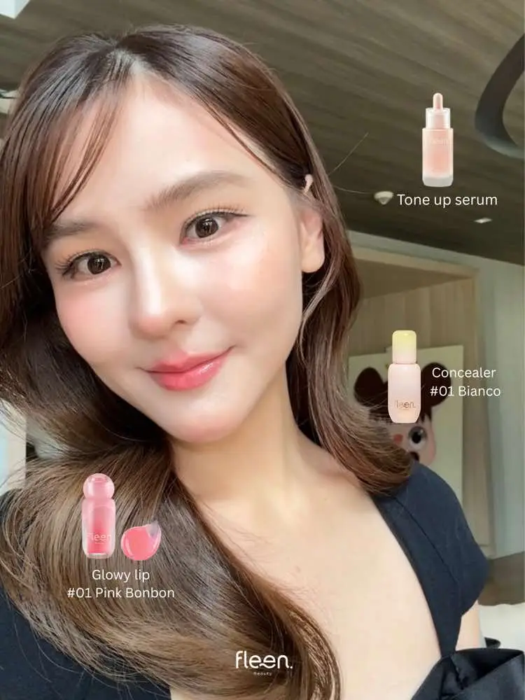 🌥️ Fleen Beauty Products : Tone up serum , Concealer 01 ,Glowy lip 01  #FleenBeauty #toneup #glassianblurglowylip #concealer #รีวิวบิวตี้ #โทนอัพ #ลิปสติก #คอนซีลเลอร์