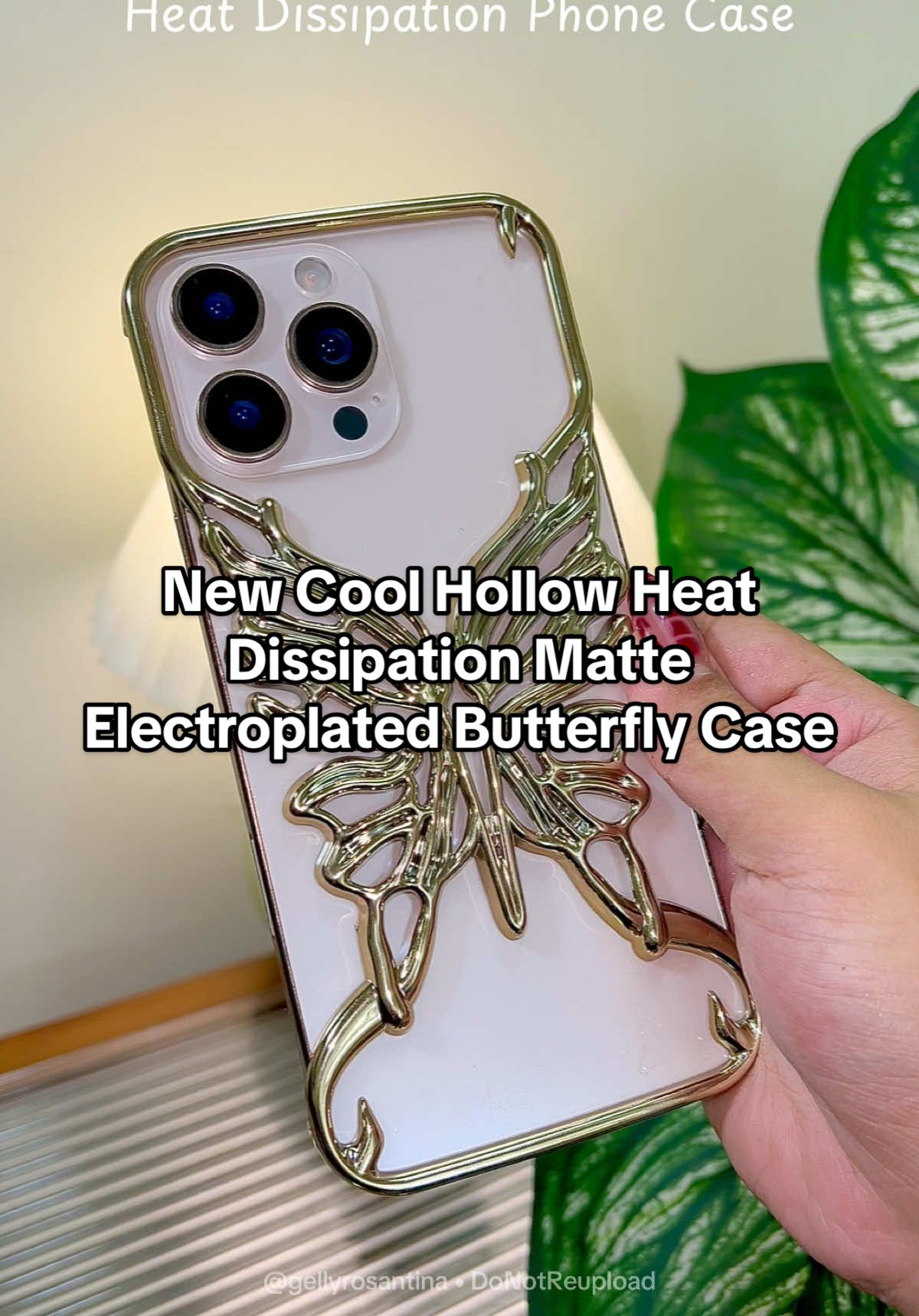 New Cool Hollow Heat Dissipation Matte Electroplated Butterfly Case #phonecase #case #caseiphone #heatdissipationcase 