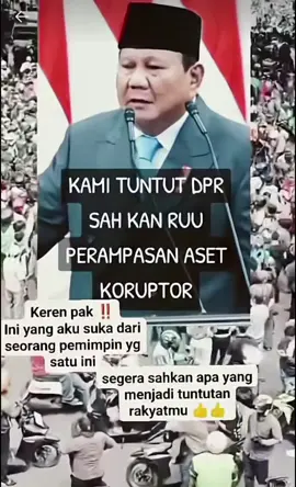 pak Prabowo, desak DPR untuk mengesahkan UU perampasan aset para koruptor, dan sentil ketua ketua partai , supaya membantunya  #prabowo #presiden #koruptor 