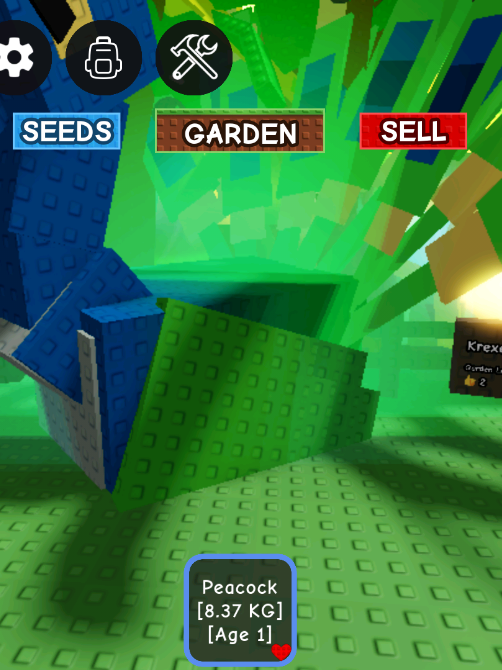 bacon dengan titan peacock nya 👿 #growagarden #gag #roblox #peacock #brontosaurus
