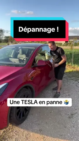 #cejour-là Une voiture électrique en panne ,en plus une Tesla ! 🤣#electrique #humour #ra38 #labise 