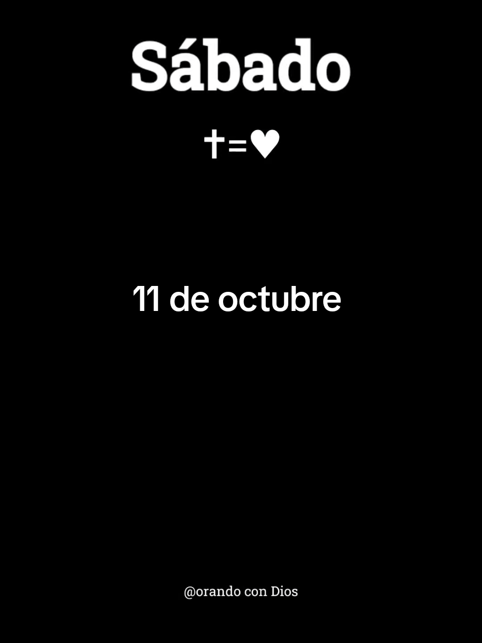 Dios hoy es sábado, gracias por un fin de semana más que comienza, te agradezco por el regalo de la vida y porque puedo levantarme con fuerzas renovadas, pongo en tus manos todo lo que haré hoy en el nombre de Jesús Amén #oraciondelamañana #Octubre #oracionespoderosas #oracion 