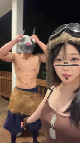 *nonchalantly stops inosuke* #fortnite #renegaderaider #demonslayer #cosplay #halloween 