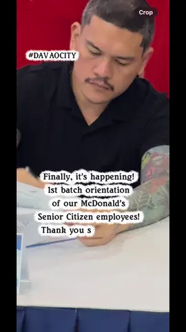 Senior Citizen employees at McDonald’s are ready to serve you next week! 🍔💛 excited much!!! #davaocity #basteduterte💚 #fypage 