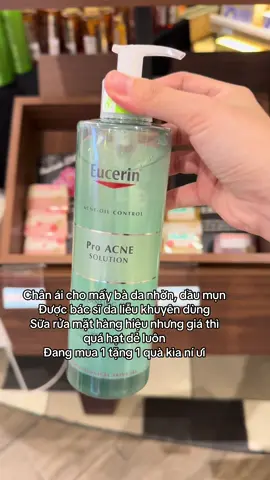 Sữa rửa mặt Eucerin mua 1 tặng 1, chân ái cho da nhờn, dầu mụn #eucerin #suaruamat #dadaumun #skincare #germany 