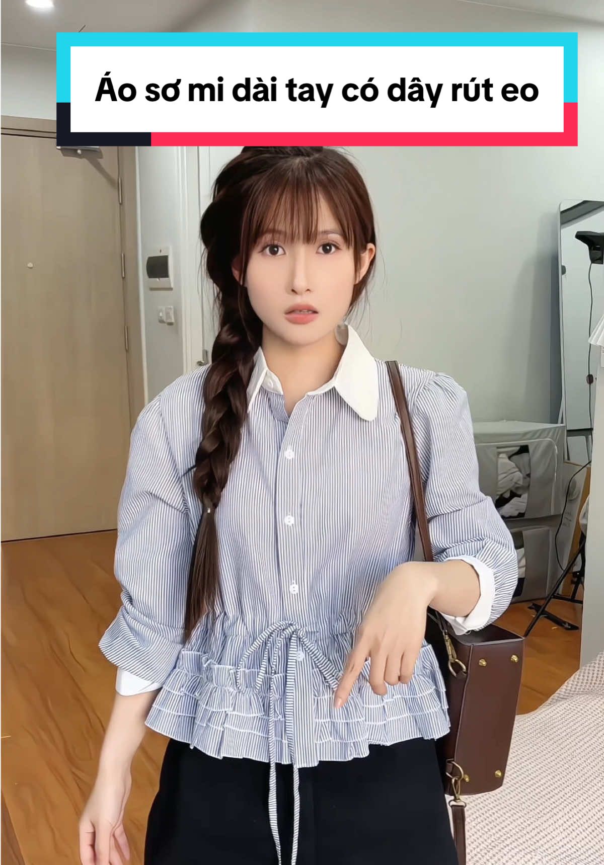 Áo sơ mi dài tay có dây rút eo #somike #somi 