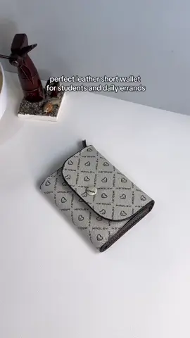 short wallet for students and for daily errands, i got this for only 50+ still working look at the leather material #wallet #shortwallet #leatherwallet #cutewallet #womenswallet 