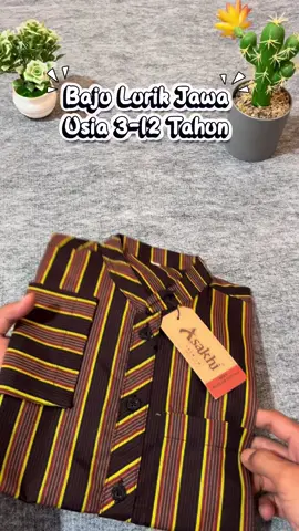 Baju Lurik Jawa Bahan Toyobo Premium.. Untuk Usia 3-12 Tahun #bajuanak #bajulurik #lurik #bajulurikanak 