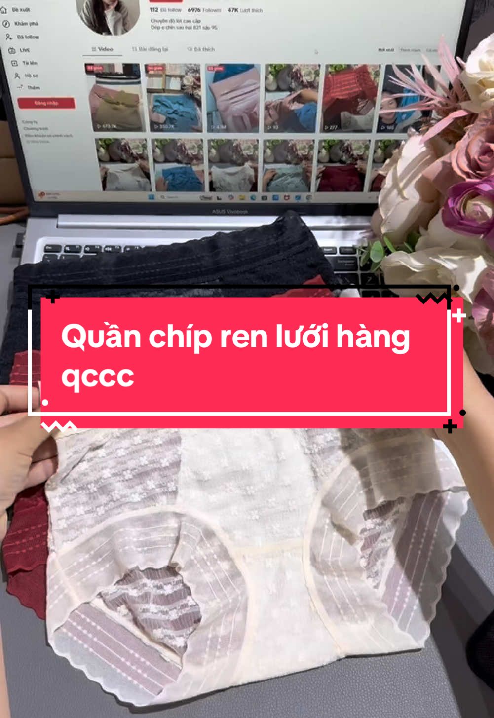 Quần chíp ren lưới hàng qccc #ngocanhnoiy #typ #thinhhanh #xuhuong #vairalvideo #trending 