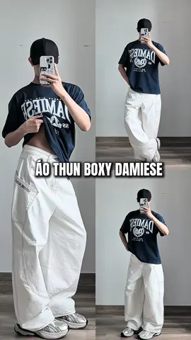 Áo thun boxy brand damiese #review #fyp #xuhuong #outfit 