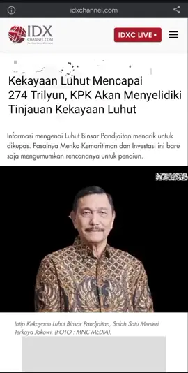 Kekayaan Luhut 274 Trilyun #beritatiktok #tiktoknews #luhutpanjaitan #kekayaanpejabat 