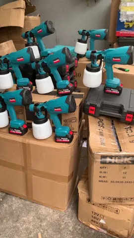 Máy phun sơn makita PQ981 công suất 800W chân pin 4cm, máy phun sơn dùng pin makita bép đồng 1000ml