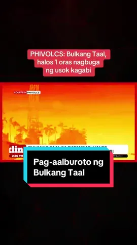 Halos isang oras nagbuga ng makapal na usok ang Bulkang Taal sa Batangas nitong Biyernes ng gabi, Oct. 10. #FrontlineExpress
