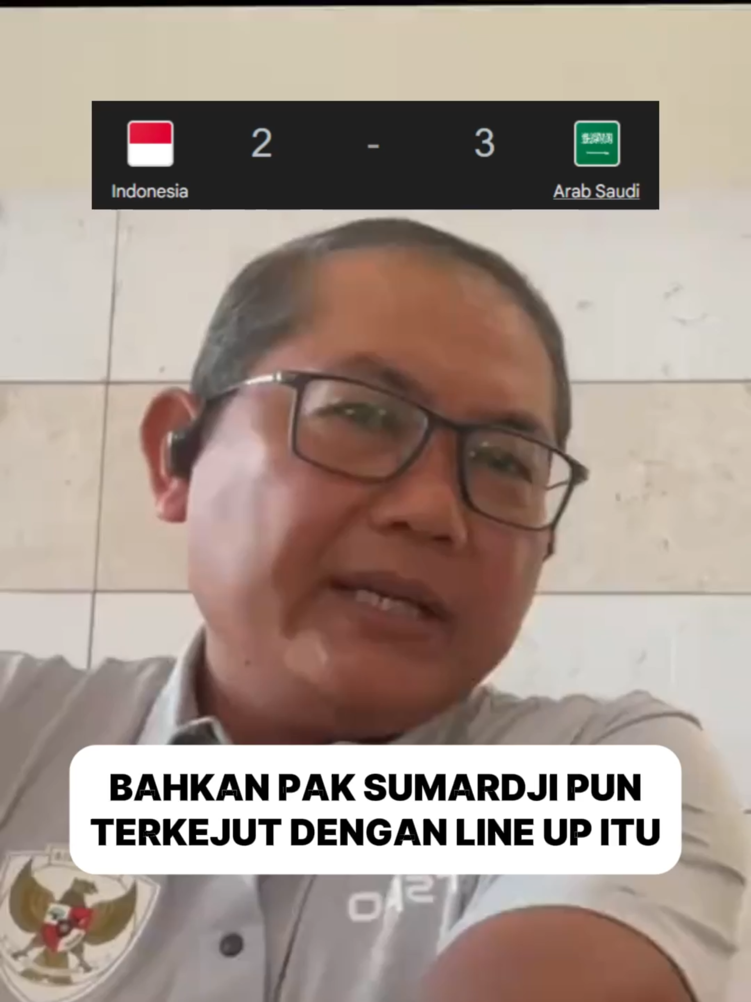 Bahkan Pak Sumardji Pun Terkejut dengan Line Up yang Diturunkan Patrick Kluivert 😱 #beritabola #infobola #football #timnas #timnasindonesia #beritatimnas