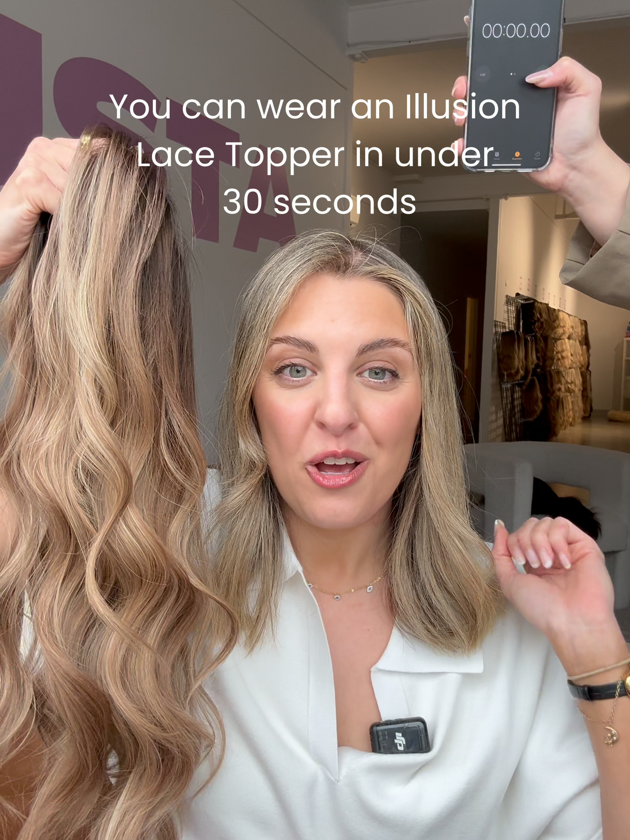 ⏰ 30-second challenge… accepted! Okay, let’s be honest... if you told me a few years ago that I’d be able to put on my hair this fast (and have it look this natural), I would’ve laughed because the toppers that I have tried before are just so awful that blending and clipping it on was taking so much of my time and mental space making sure the blend if perfect and it lays flat. But here we are topper on, blended, and ready to go all in under 30 seconds. No stress. No fuss. Just confidence, volume, and that instant fresh out of the salon look! Now it’s your turn! I’m officially starting the 30-Second Topper Challenge  so if you have videos, show me how quickly you can pop yours on and tag us here on instagram stories and when you post! Let’s flood the feed with confidence, real stories, and beautiful hair moments 💕 #LustaHair #foryoupage