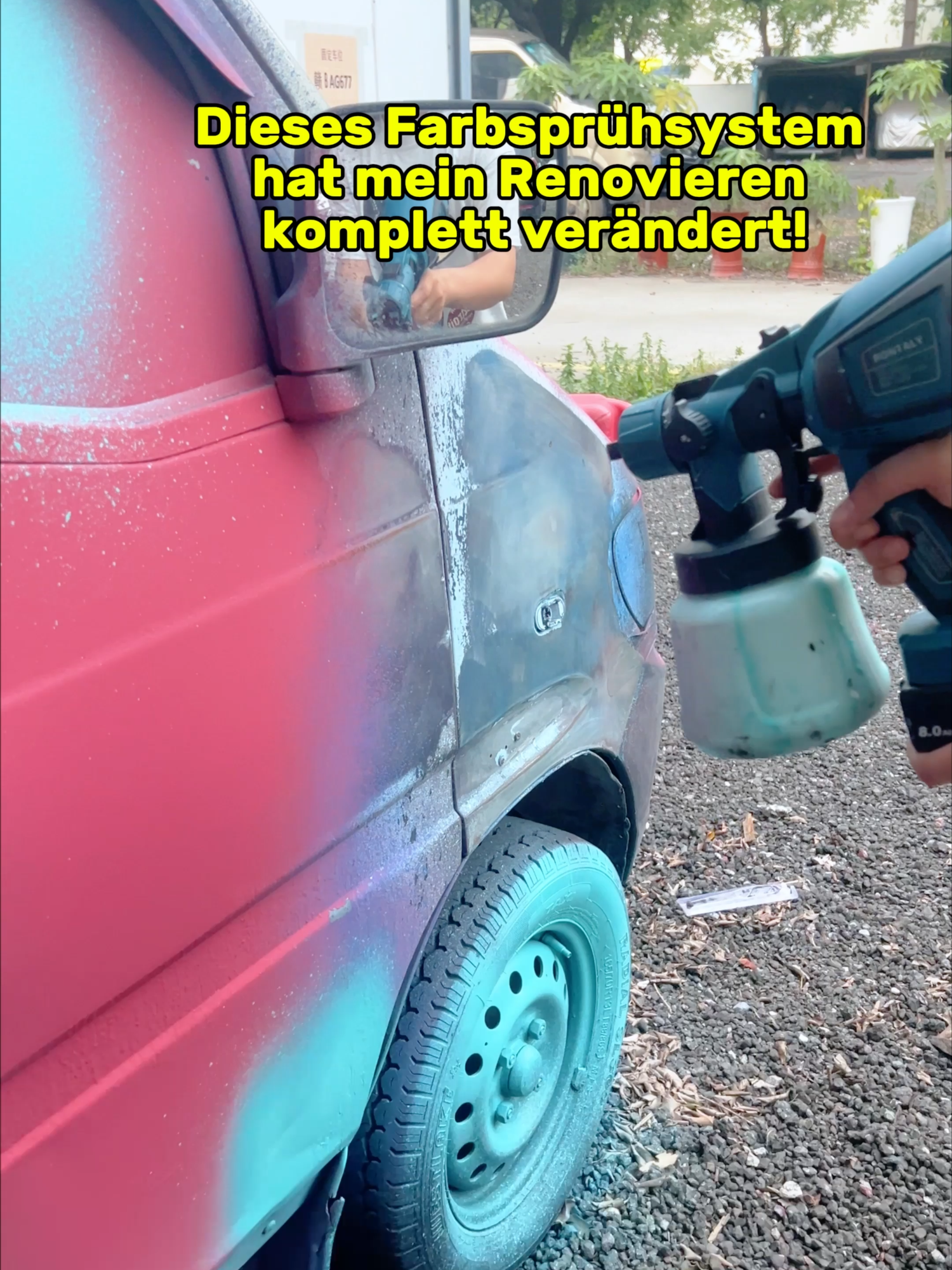 MAWIRON Farbsprühsystem für Makita 18V | 1000ml Lackierpistole mit 3 Düsen & Sprühmuster | Optional mit 6000mAh Akku für Innen & Außen#Farbsprühsystem #Lackierwerkzeug #MakitaKompatibel #Heimwerken #DIYProjekte #Möbellackieren #Wandgestaltung#fpy#DIY #Sprühpistole