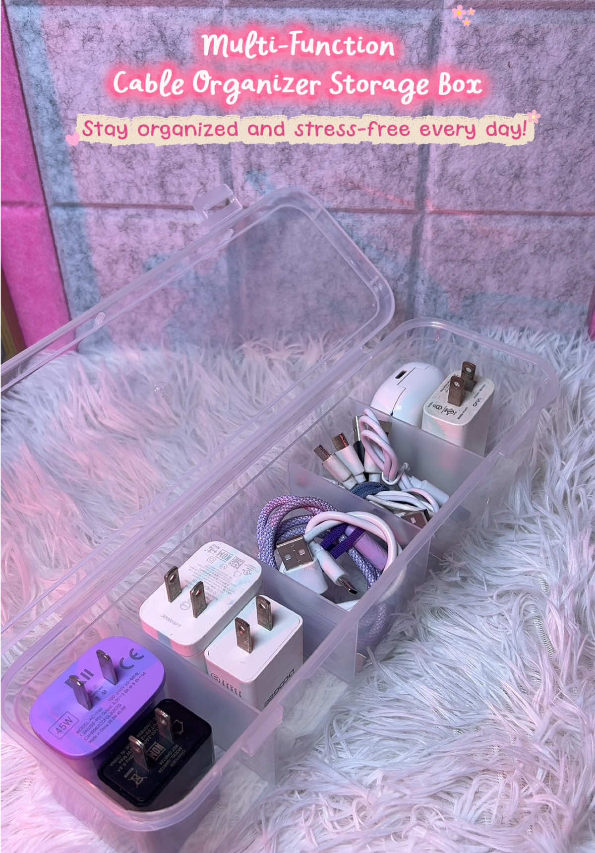 Tired of messy cables everywhere?  Keep your chargers, earphones, batteries, and small gadgets neatly arranged with this multi-compartment cable organizer box! Perfect for your desk, drawer, or travel bag durable, compact, and easy to use. Stay organized and stress-free every day! #cableorganizer #storagebox #deskessentials #techorganizer #tidydeskgoals 