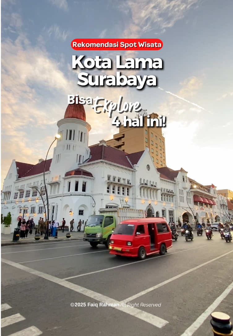 SAVE DULU! 4 Hal Wajib Kamu Lakuin Kalo Explore Kota Lama Surabaya! ✨ 📜 Keliling naik Tur Wagen (cuma 20rb!).  📸 Hunting foto sore-sore pas sunset.  ☕️ Ngopi cantik di kafe-kafe barunya.  🏨 Nginepnya di SANS Hotel Rajawali, selangkah dari Kota Lama! Biar liburanmu makin hemat, pesen hotelnya di aplikasi @reddoorzid dan pake kode promo YUKNGINEP biar harganya jadi 200 ribuan aja! ➡️ Next, enaknya explore Surabaya mana lagi ya? Kasih ide di kolom komentar! 👇  #redtravellers #bukasemuapintu #reddoorz #BerkeSANS #sanshotelrajawali  