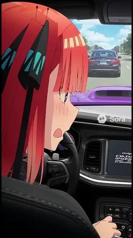Nino road rage in her challenger #fyp #anime #ninonakano #thequintessentialquintuplets #sora 
