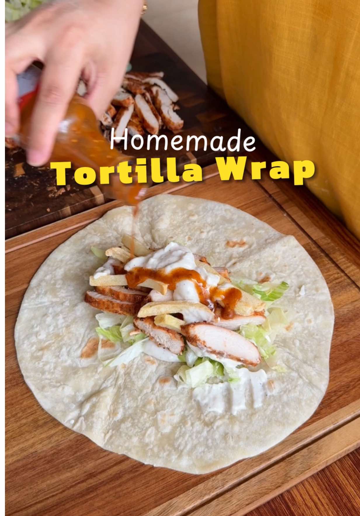 You can make Soft fluffy tortilla wraps by following this recipe👩‍🍳🫓 • 2.5 cups All purpose flour  • Salt to taste  • 1 tsp Yogurt • 2 tsp Olive oil • 1 tsp Baking powder  • Warm water as required  #Recipe #tortilla #fyp  [tortilla, recipe, that_fooodie_girl, yummy , homemade]