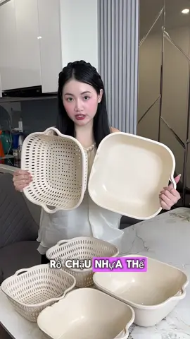 Bộ 6 món rổ chậu nhựa đẹp sịn giá rẻ luôn #hoangmymy #borochau6monhailopnhua #borochau6mon 