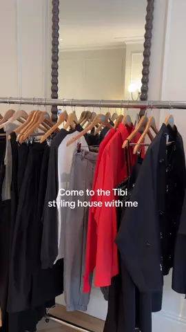 Ahhhh the Tibi style house made me want every item! It was so amazing to be with the stylists and have them show me how to add a sweater around the wait can change things or layering on top of a dress etc! Loved it and learnt so many styling tips I will take with me always.  #styletips #fashiontiktok #tibi #stylehack #outfitbuilding 