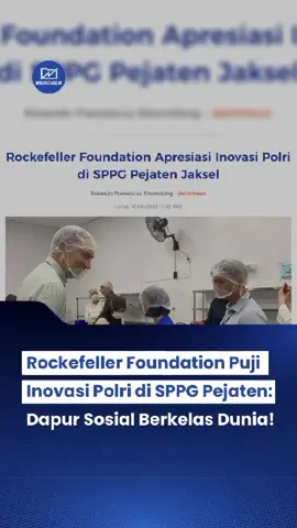 Rockefeller Foundation puji inovasi Polri di SPPG Pejaten! Polri tidak hanya menjaga keamanan, tapi juga membangun Sentra Pelayanan Pemenuhan Gizi (SPPG) sebagai dapur sosial berkelas dunia. Dengan kapasitas produksi 3.000 porsi makanan bergizi per hari, teknologi hidroponik, dan sistem keamanan pangan kelas internasional, SPPG memberdayakan masyarakat sekitar dan menjangkau daerah 3T. Inovasi ini menjadi contoh public service innovation yang diapresiasi lembaga filantropi dunia. Langkah Polri membuktikan bahwa ketahanan pangan juga soal kolaborasi lintas sektor dan pemberdayaan masyarakat. #Breakcaseid #Polri #SPPGPolri #RockefellerFoundation #MakanBergiziGratis 