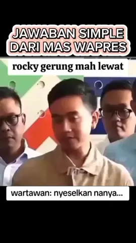 jawaban simple dari wakil presiden terbaik dunia  #tiktokviral #indonesia🇮🇩 #wapresindonesia #vidoeviral #froyou 