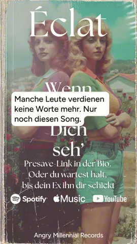 Release am 24. Oktober auf allen Plattformen. Auf iTunes schon jetzt. Link in der Bio – falls du bereit bist, dein neues Lieblingslied jemandem mit voller Wucht zu schicken. #schlager #fyp #viralmusic #70smusic #oldie 
