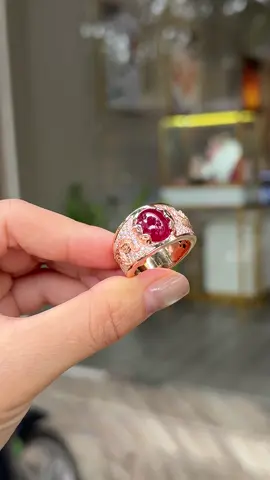 Nhẫn nam Ruby #nhannam #trangsuc #nhannamkimcuong #trangsucpa #nhanthietketheoyeucau 