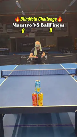 Can I beat @ballfinesse in blindfold challenge? #pingpong #tennisdetable #卓球 