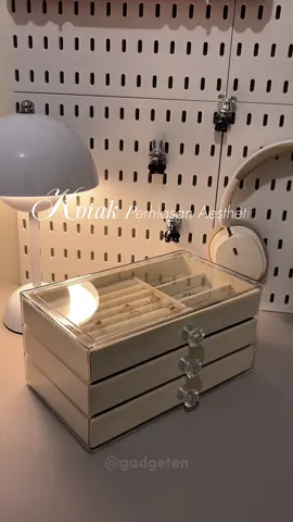 Kotak perhiasan aesthetic yang muat banyak bgtt!😍✨ #kotakperhiasan #jewerlybox 