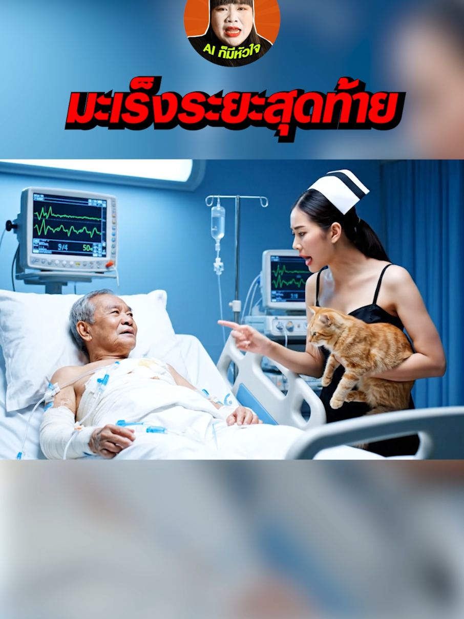 แย่แล้ว!!! ลุงเป็นมะเร็งระยะสุดท้าย #aiก็มีหัวใจ #ตลก #พยาบาล #เทรนวันนี้ #คลายเครียด 