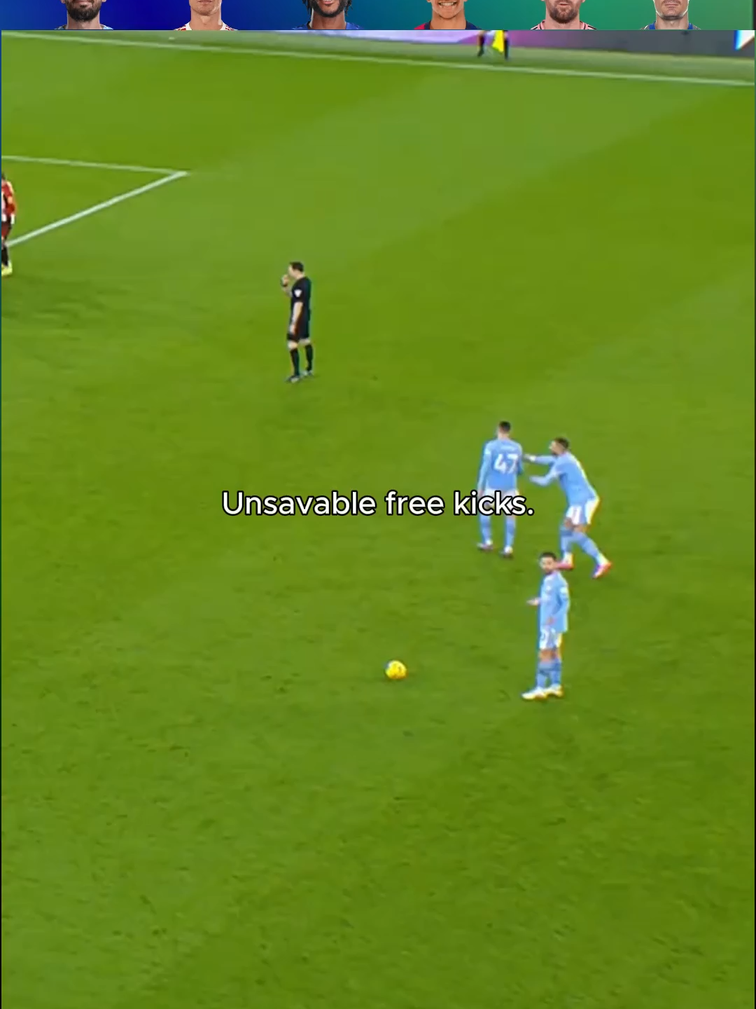 Unsavable free kicks + last one 💀#fyp #football #fy #viral #funny