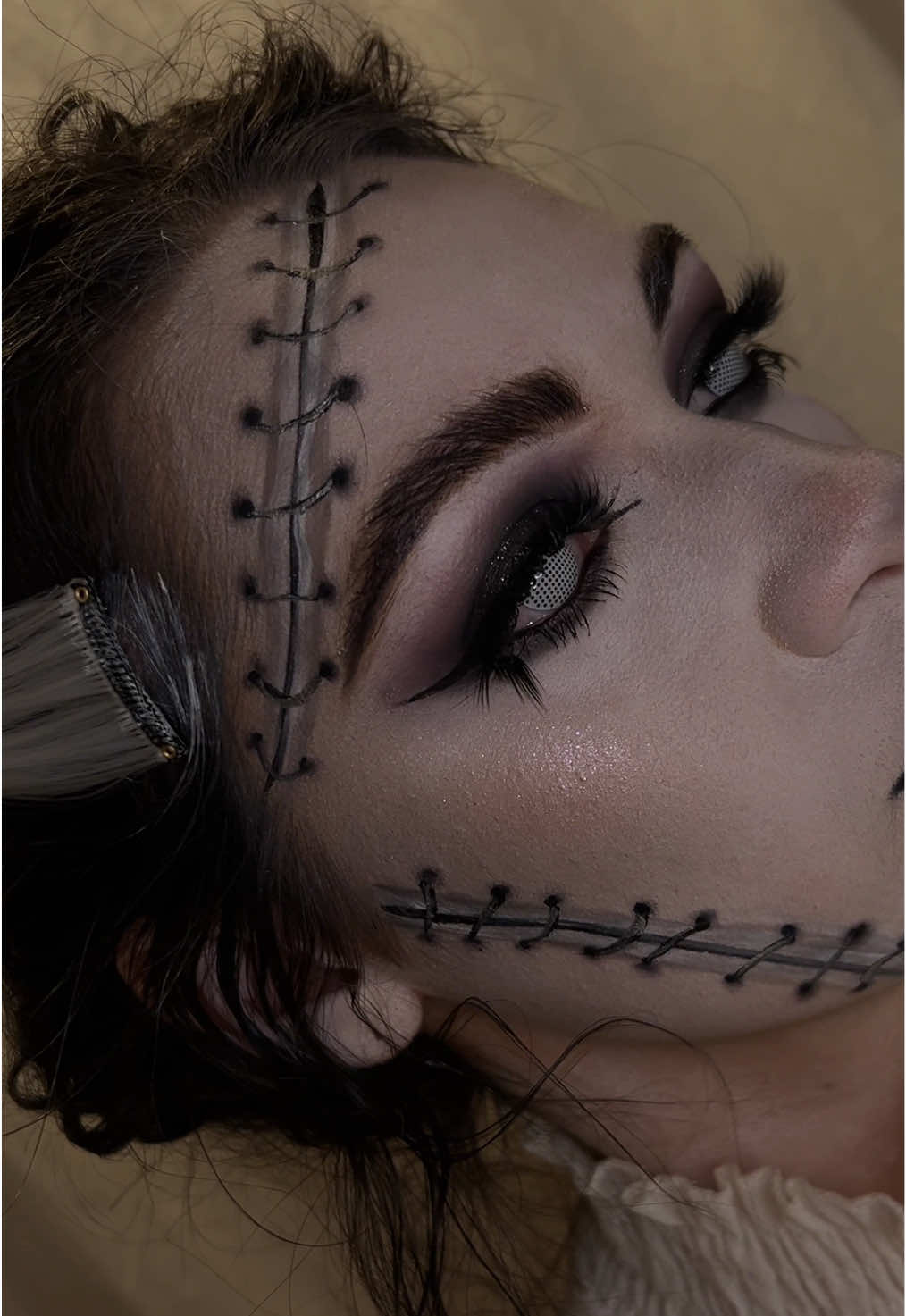 bride of Frankenstein 👰🏻‍♀️ #31daysofhalloween #halloweenmakeup #frankensteinmakeup 
