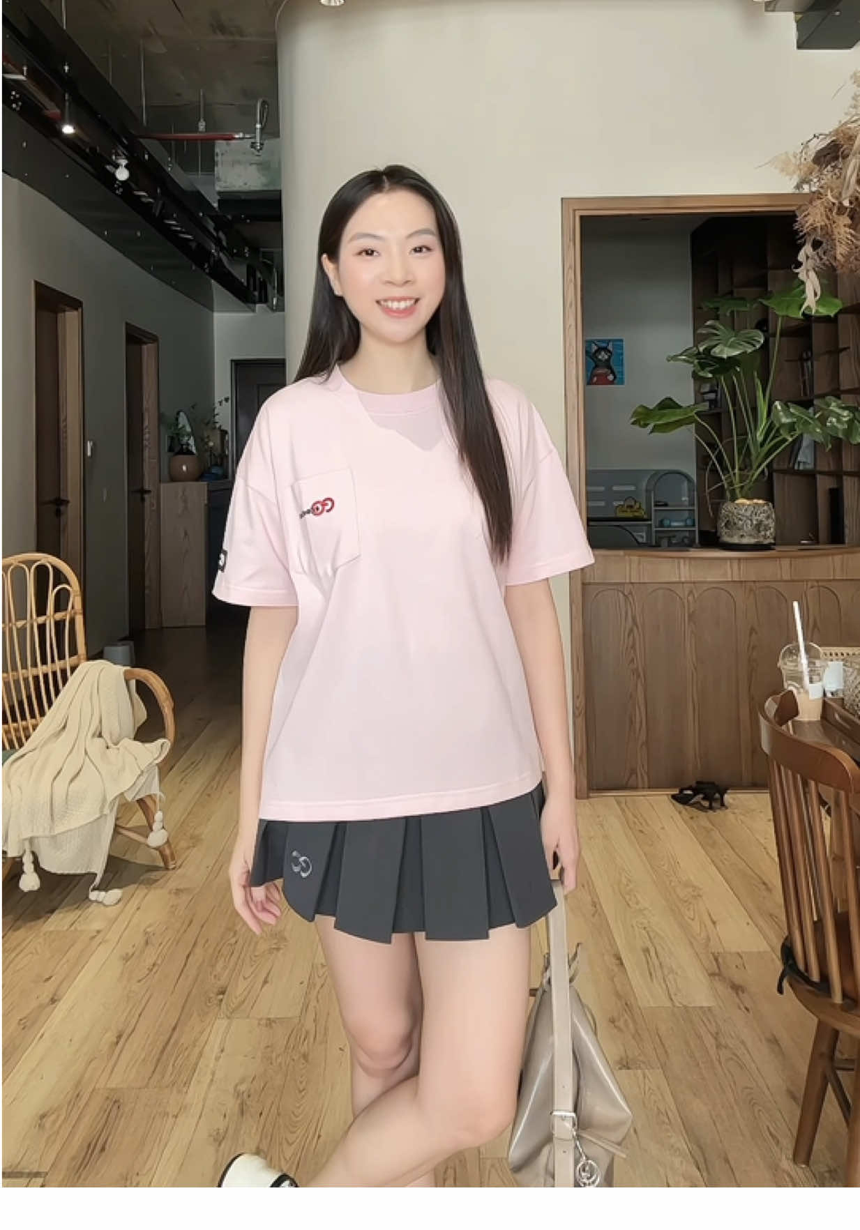 Màu hồng áo boxy nhà ecochic đẹp nức nở #linhlunglieng #aoboxy #ecochic 