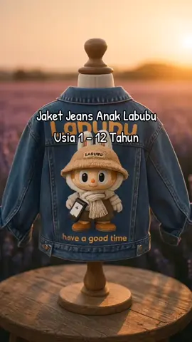 Jaket Jeans Anak Karakter Labubu #jaket #jaketanak #jaketjeansanak #jaketjeans 
