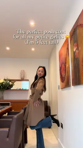 My favourite wool coat for fall and winter 🤎 #petitefashion #winterfashion #woolcoat #outfitinspo #OOTD 
