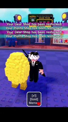 Opening Gold Meme Egg In P.V.B #plants #roblox #fyp #plantsvsbrainrots #brainrot 