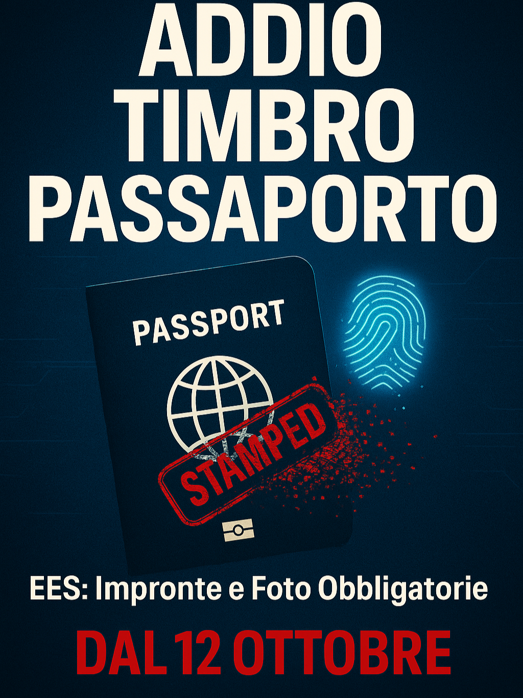 Nuove regole in aeroporto: addio timbro sul passaporto #shorts #news #notizie #cronaca #italy #europa