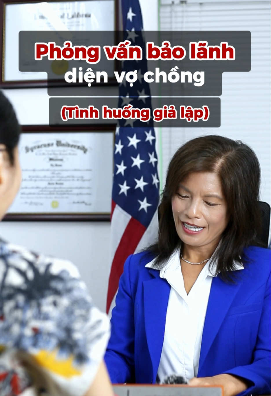 [Tình huống giả lập] Phỏng vấn bảo lãnh diện vợ chồng  #ditrumy #luatsuditrumyvyphamhaq #vanphongluatsuditrumy #visamy #ditru 