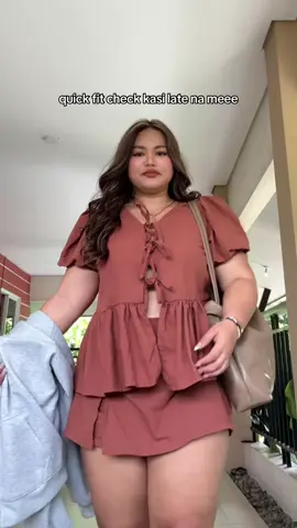 order here: @Rambi buti na lang maganda yung outfit ko 🥰 #coquette #terno #plussize #outfitideas #peplumtop 