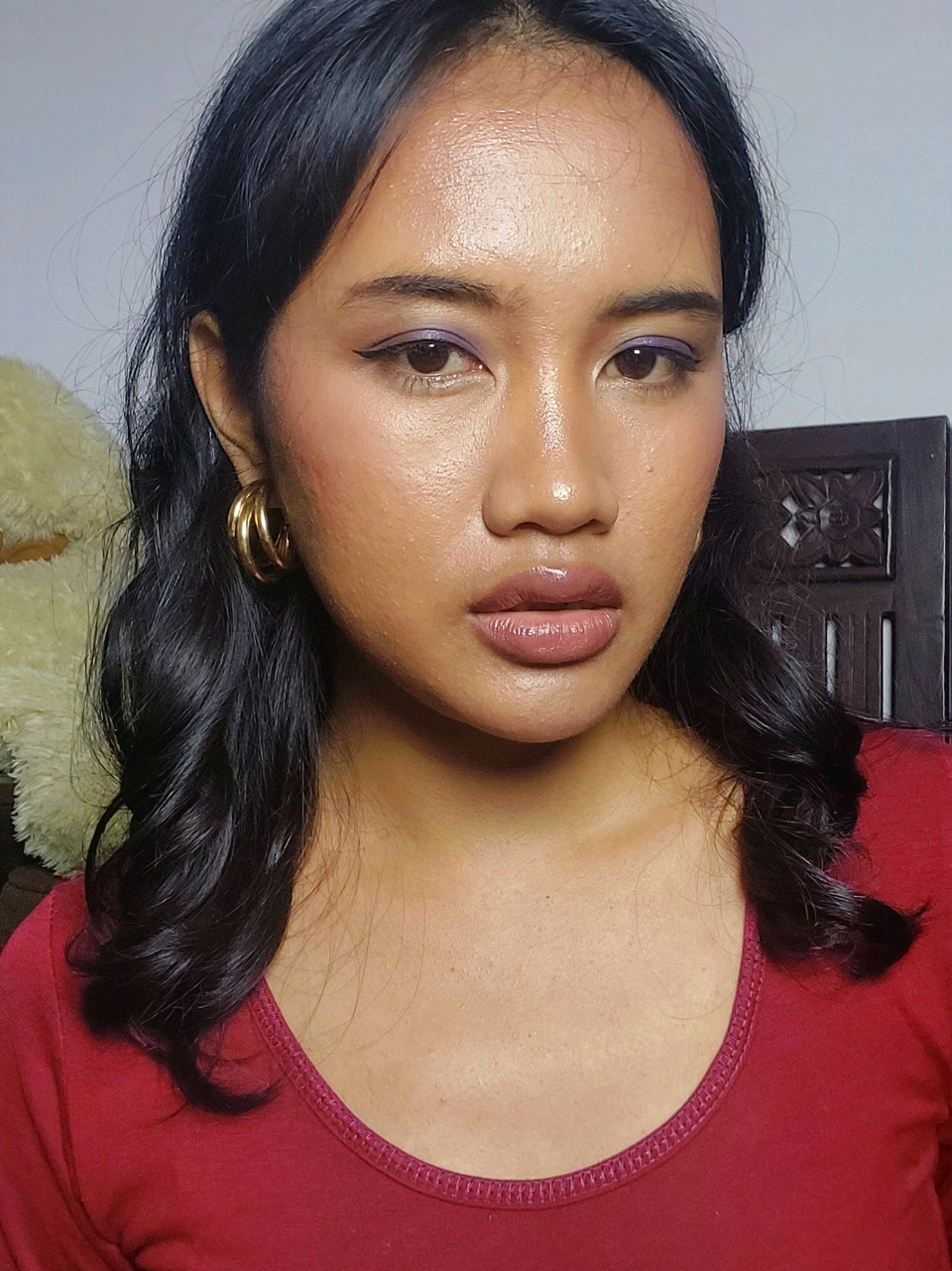 did u prefer bold lips or bold eyes?  #makeup #boldlips #boldeyes #fyp 
